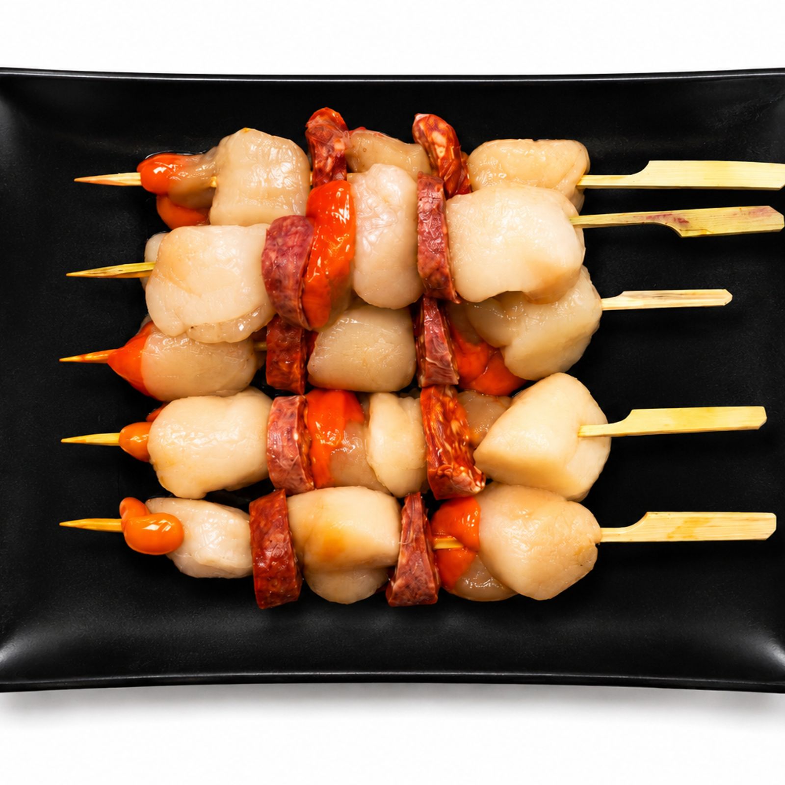 Scallop Chorizo kebabs
