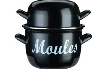 Enamelled Steel Mussel Pot 24cm