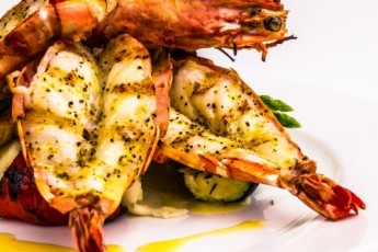 Marinated 'Bad-Boy' Tiger prawns