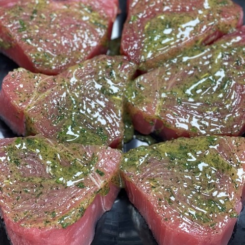 Super Garlicky Tuna Loins
