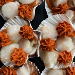 Scallops with 'Nduja Butter